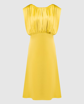 Jil Sander Жовта сукня з драпіруванням J01CT0161J76018