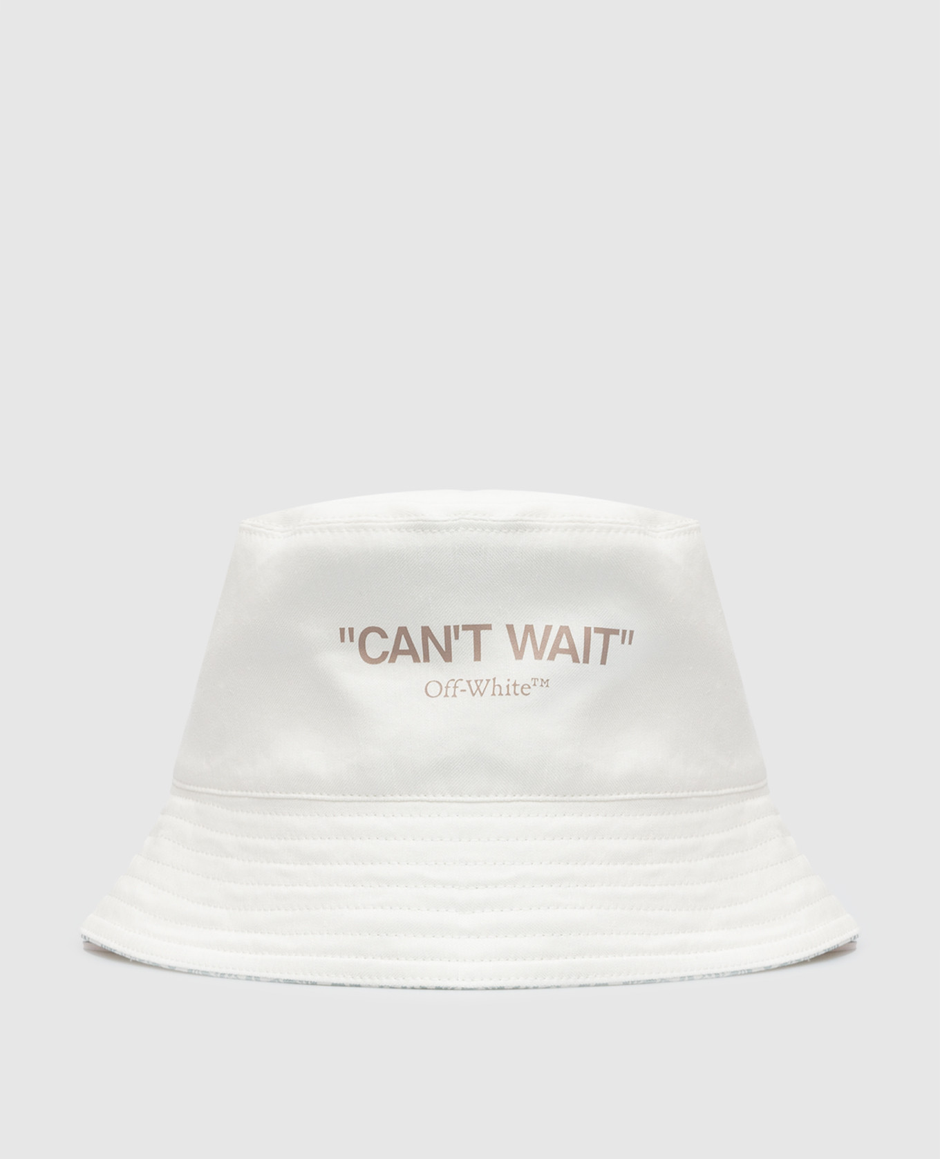 

Белая панама с брендированным принтом, Белый, Панамы