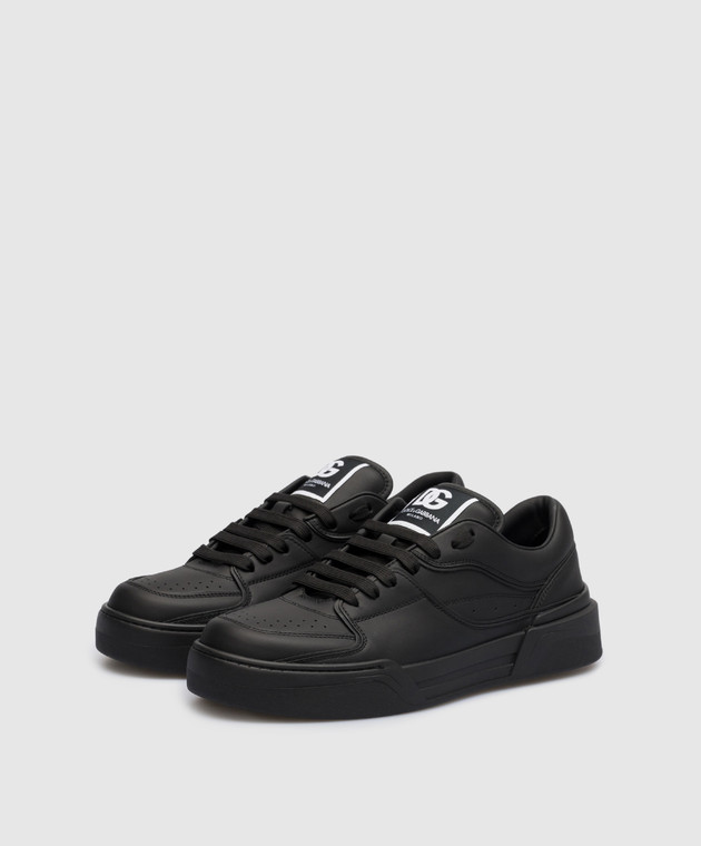 Dolce&Gabbana Black leather sneakers from New Roma with logo CS2036A1065 image 2
