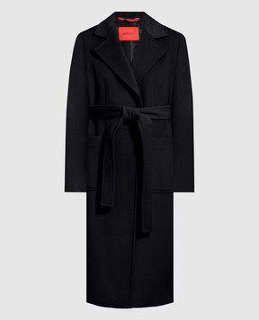 Max & Co Черное пальто из шерсти RUNAWAY