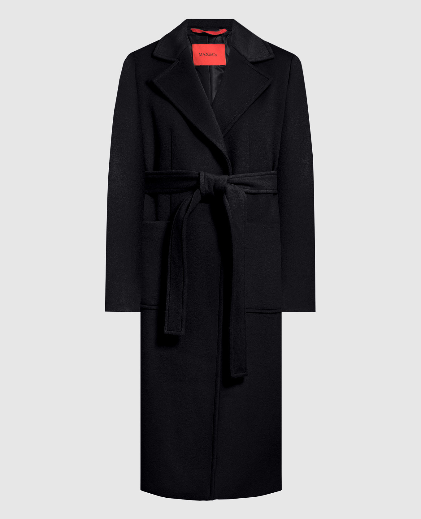 Black coat made of wool
