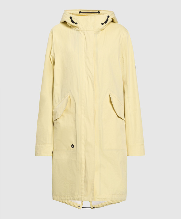 Yves Salomon Army Yellow raincoat with logo patch 22EFM02085M24W
