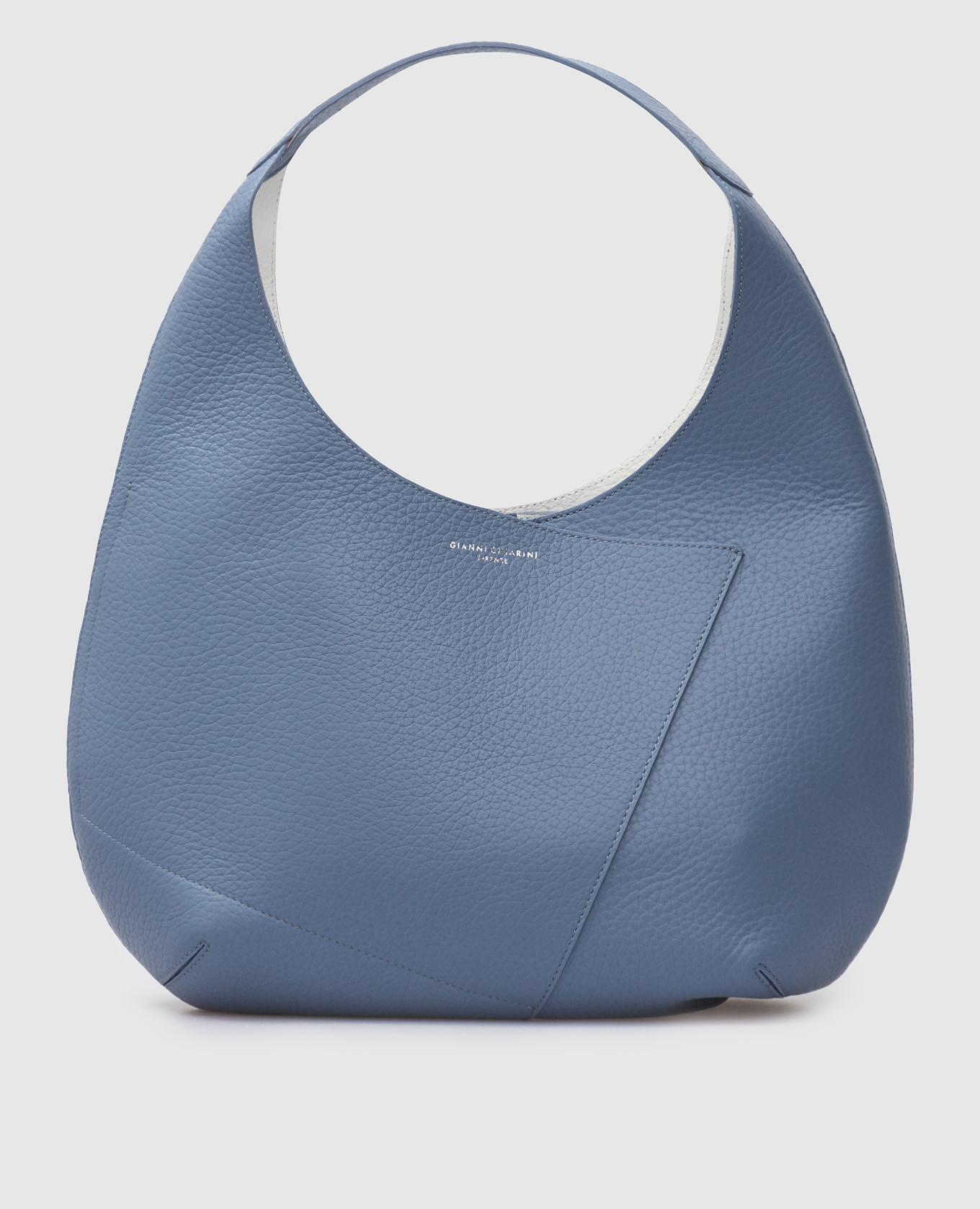 Синяя кожаная сумка-хобо Euforia