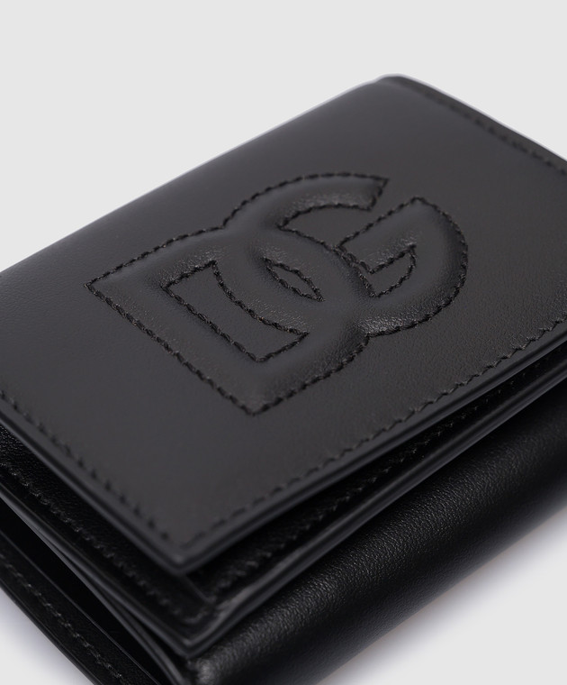 Dolce&Gabbana Black leather wallet with logo monogram BI3276AG081 image 4