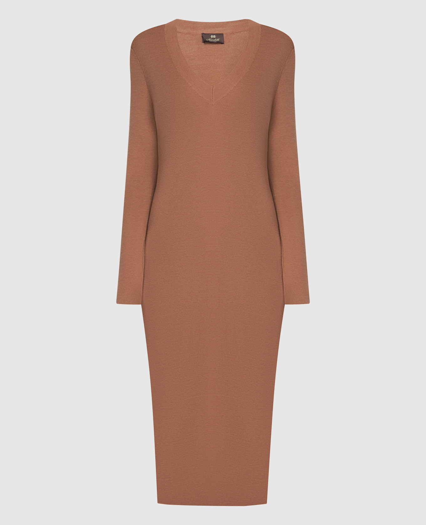 Brown dress made of wool