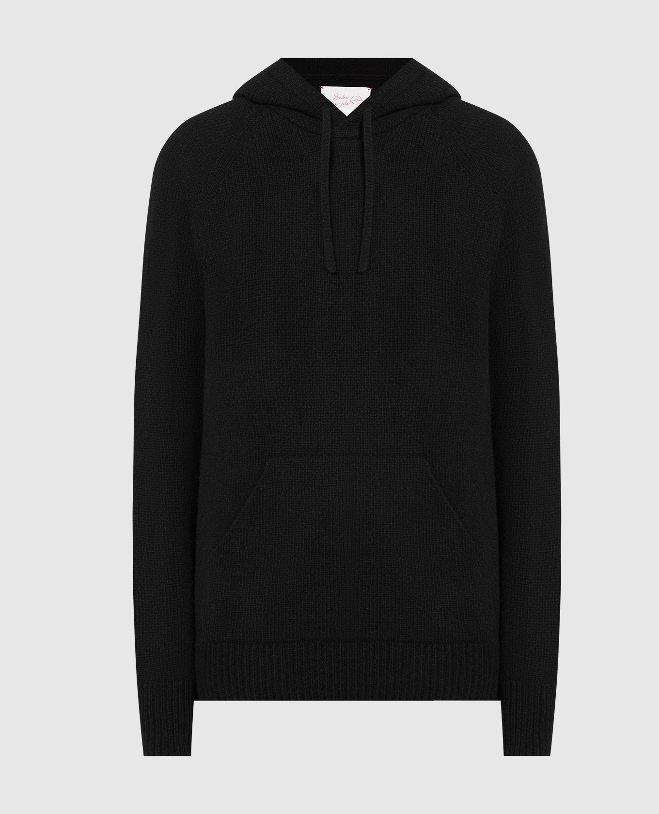 Black cashmere hoodie