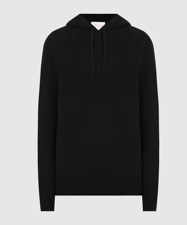 Babe Pay Pls Black cashmere hoodie MD9681305341R