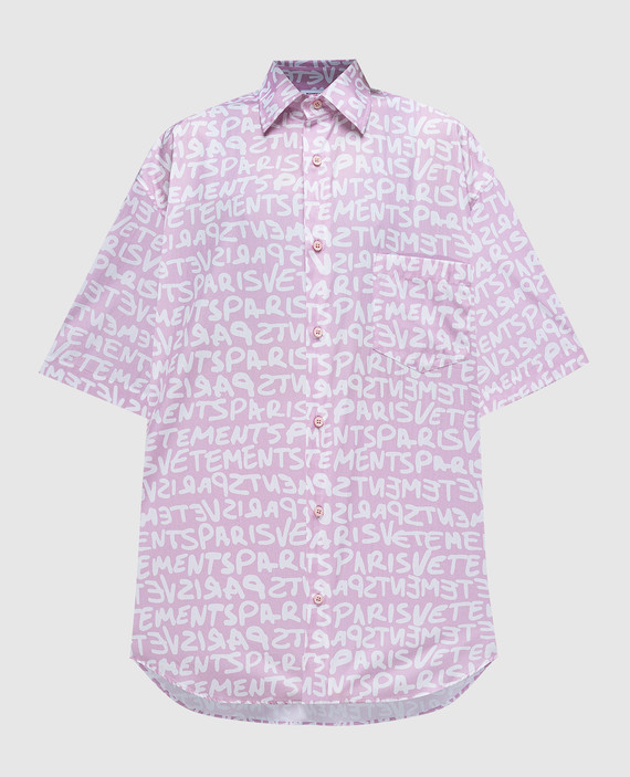 Pink logo print shirt