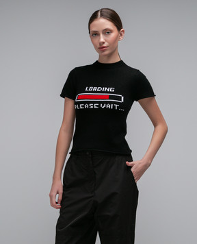 Max Mara Sportmax Чорний джемпер Udito з вовни і кашеміру з візерунком Loading please wait UDITO