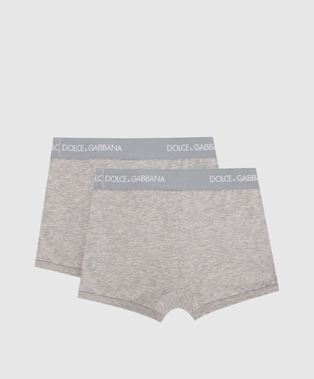 Dolce&Gabbana Children's set of gray hippie panties with a logo L4J701G7OCT изображение 2