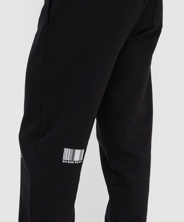 VTMNTS Черные джоггеры с принтом Barcode VL12PA400B изображение 5