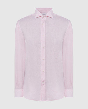 Brunello Cucinelli Розовая рубашка из льна MS6500627