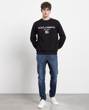 Dolce&Gabbana Сині джинси-слім з ефектом потертості GY07CDG8JT2