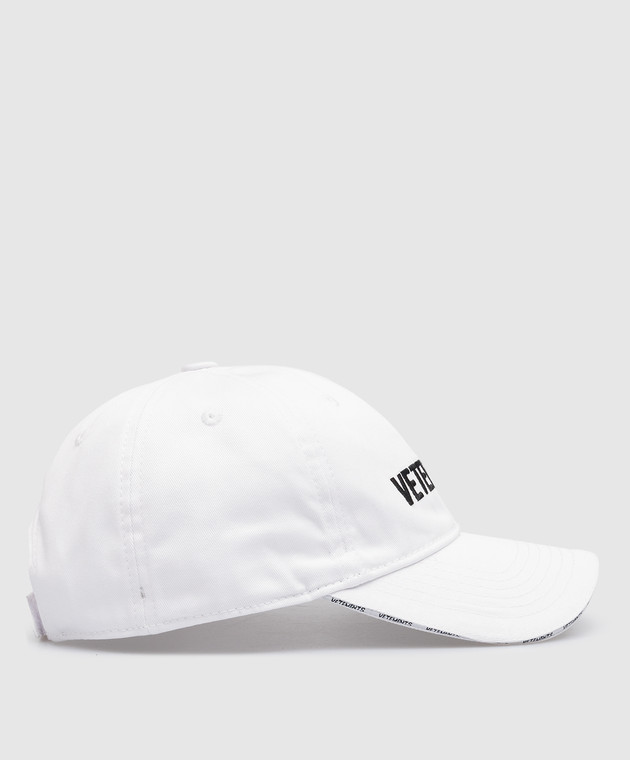 Vetements White cap with logo embroidery UE54CA180W image 3