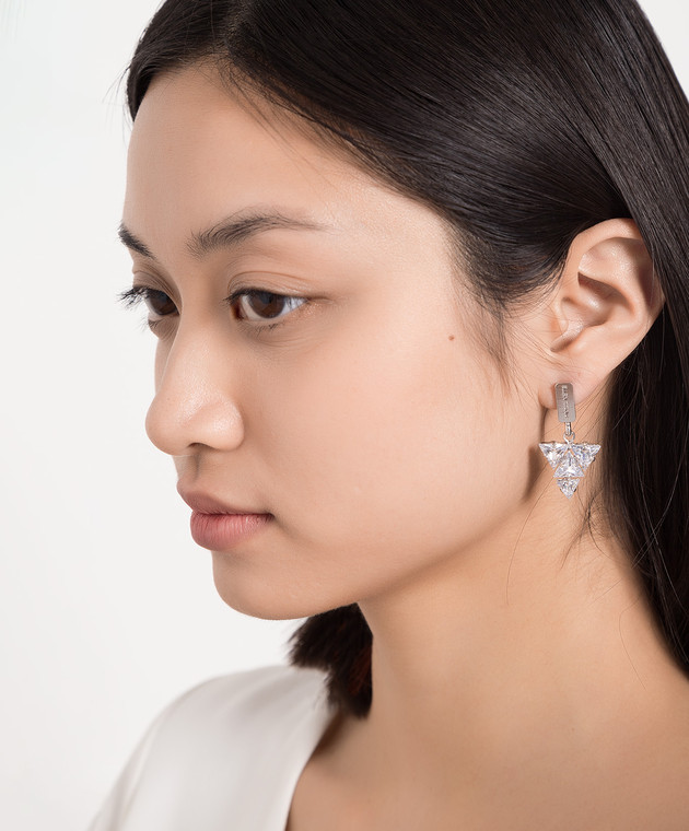 Ellen Conde Silver earrings with crystals Z48 изображение 2