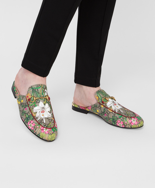 Gucci Бежевые кожаные мюли 432772HT540 изображение 2