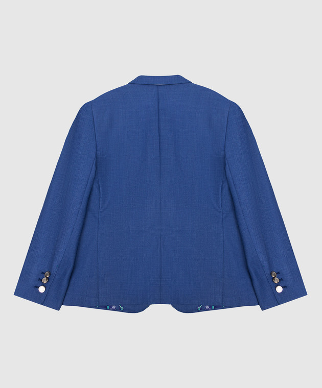 Stefano Ricci Children's blue wool blazer Y1RF371000W901 image 2