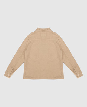 Brunello Cucinelli Детская коричневая рубашка B291DO943B