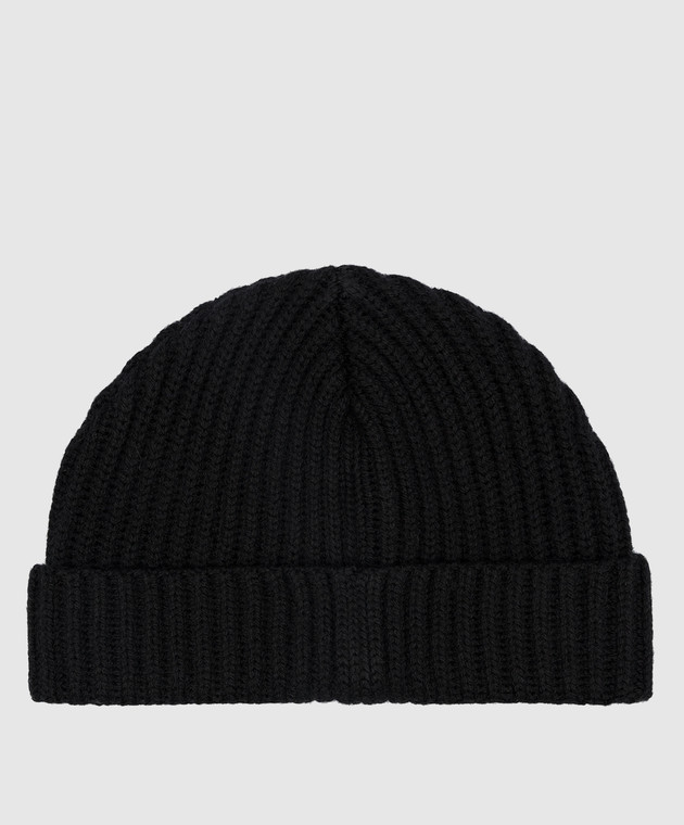 Valentino Black wool cap with VLTN logo 3Y2HB01RHUN image 3