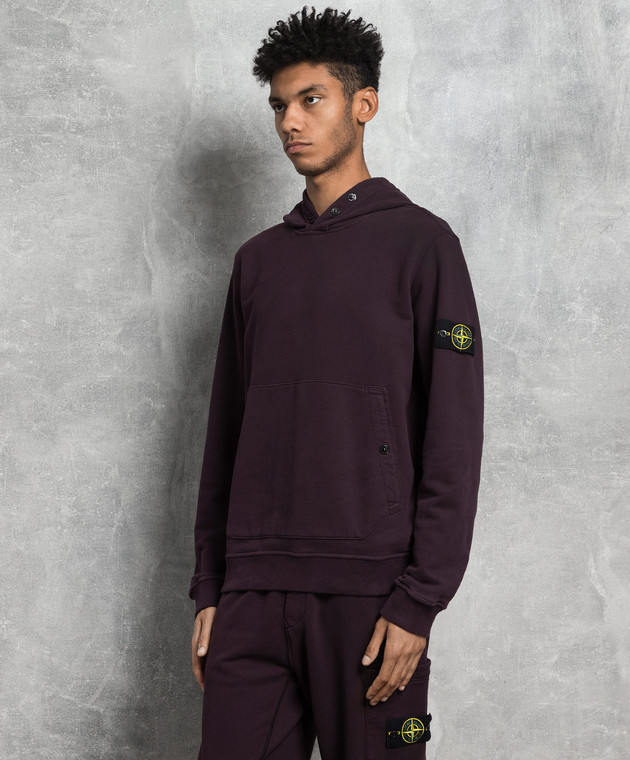 Stone Island Фиолетовые худи с логотипом 791561720 изображение 3