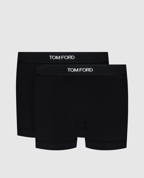 Tom Ford Набор черных трусов-боксеров с узором логотипа. T4XC31040