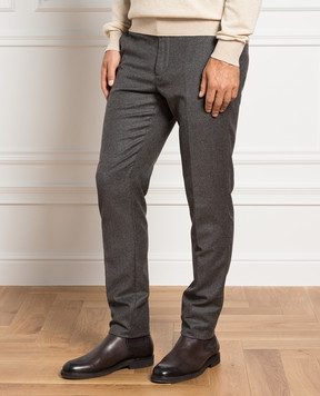 Loro Piana Серые брюки из шерсти и кашемира FAL3060