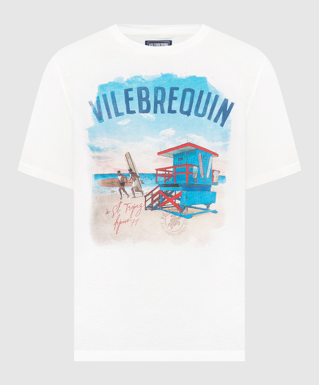 Vilebrequin White T-shirt with Malibu Lifeguard print PTSU3P95