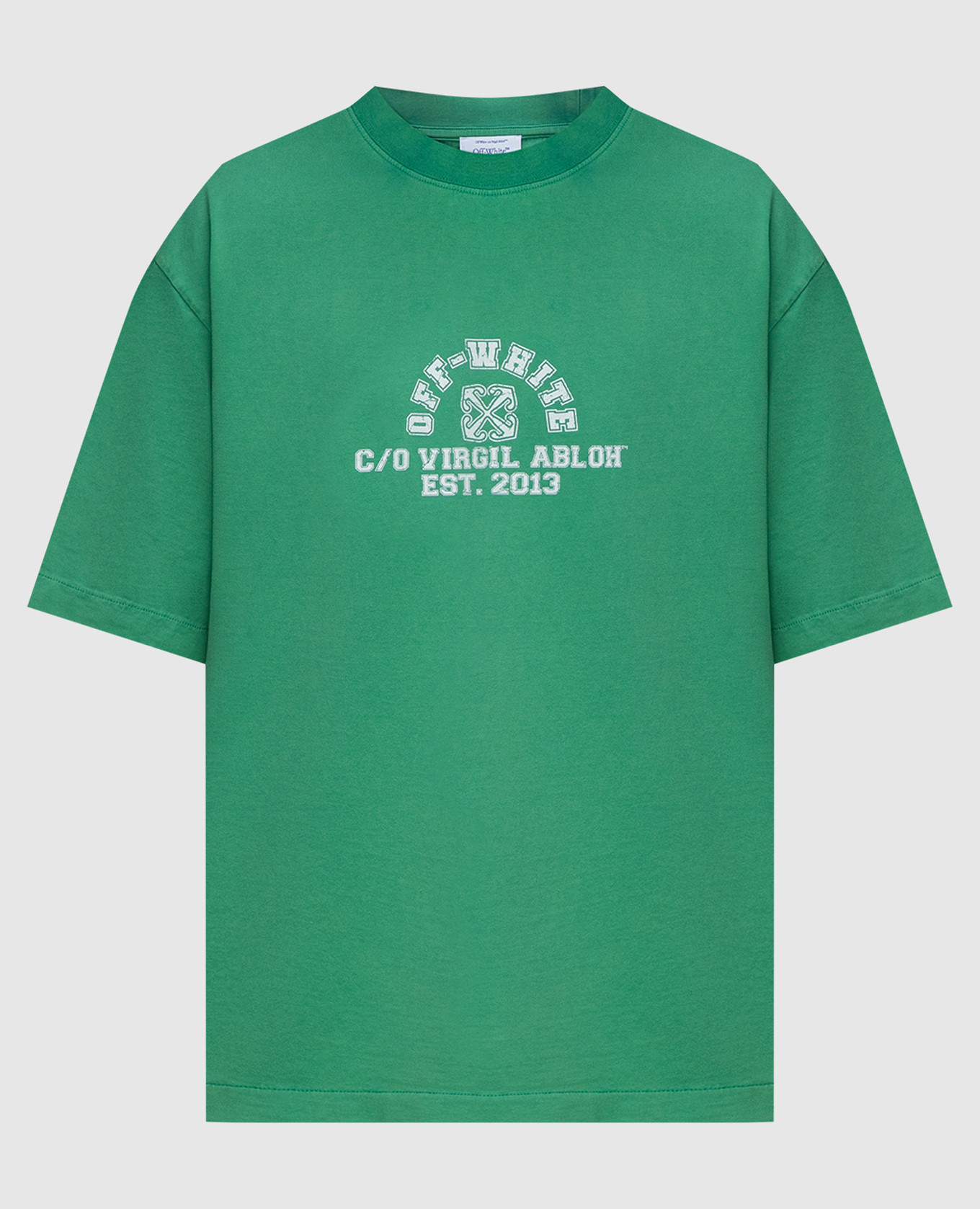 Зеленая футболка с принтом логотипа