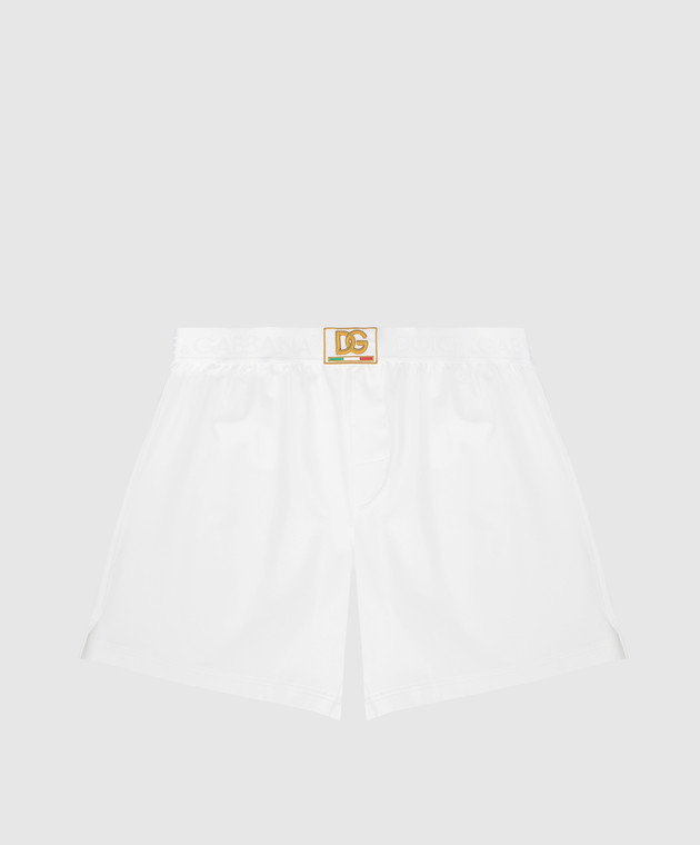 Dolce&Gabbana White briefs with logo embroidery M4D79JFUEB0