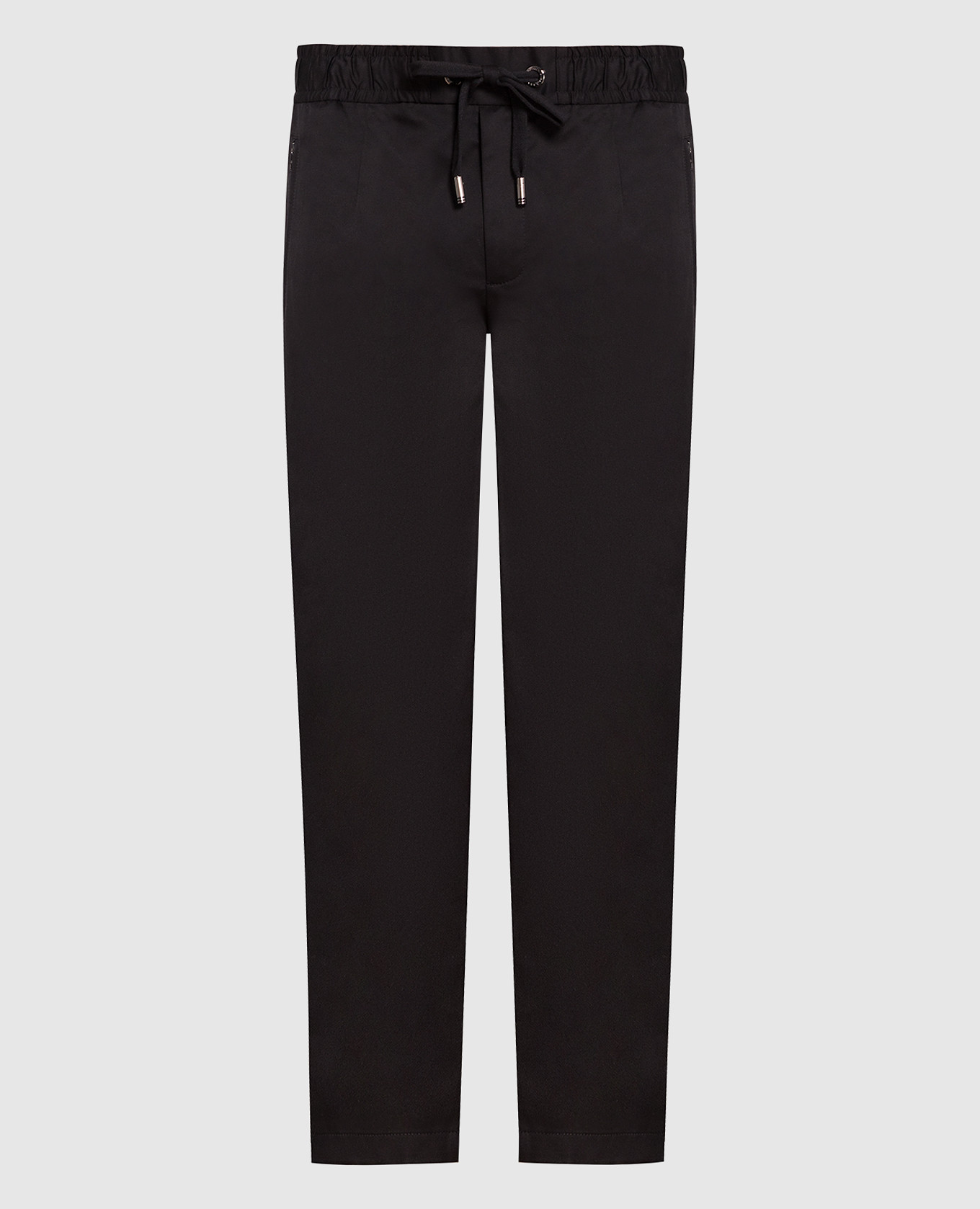 Black pants with logo patch
