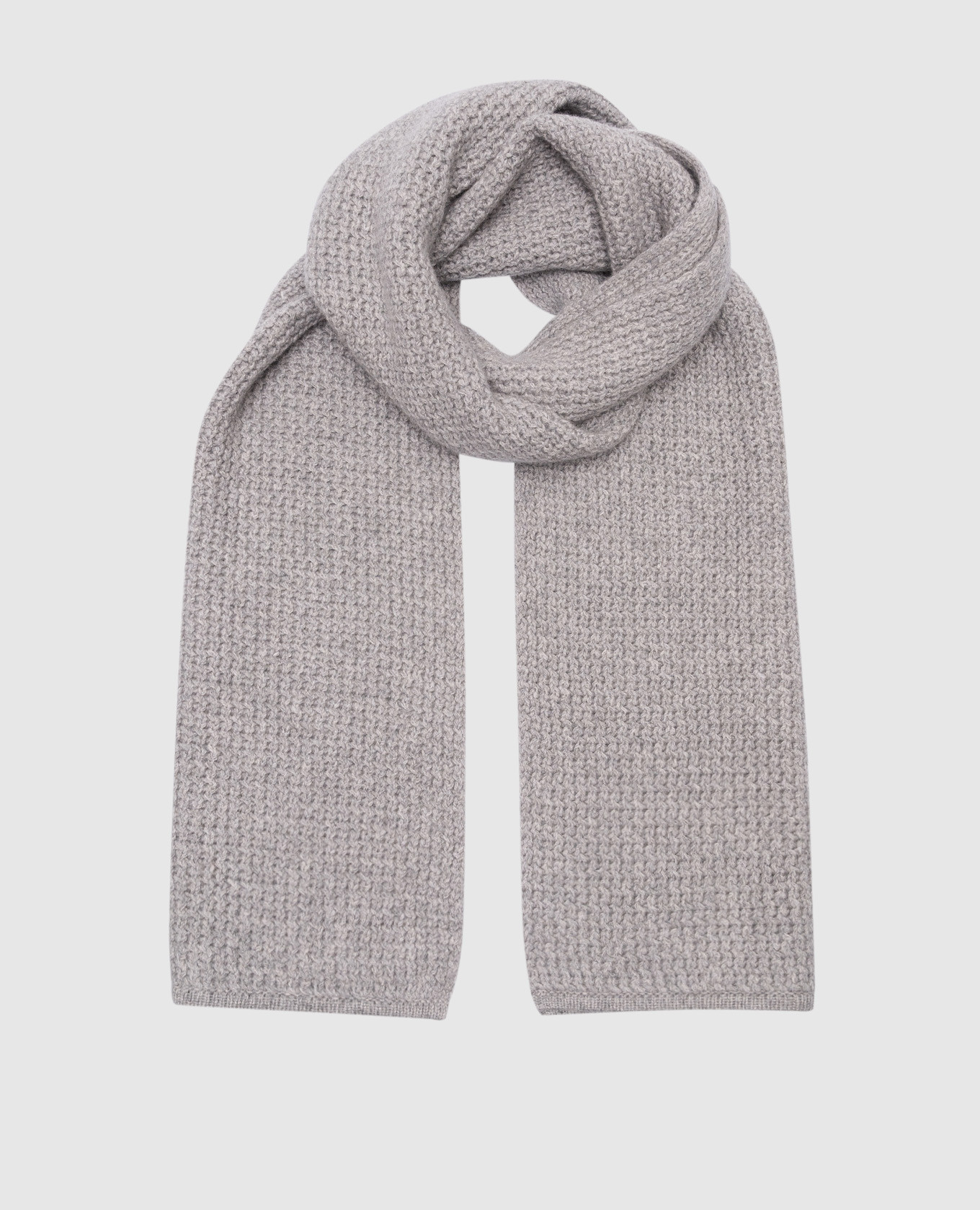 Gray woolen scarf