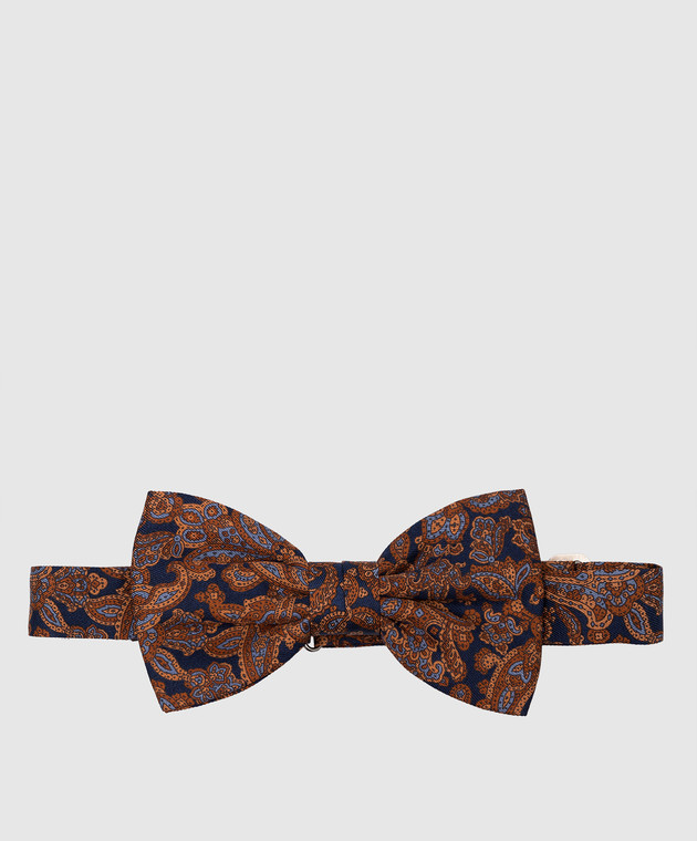 Stefano Ricci Children's brown butterfly made of silk in a pattern YHN01NG501