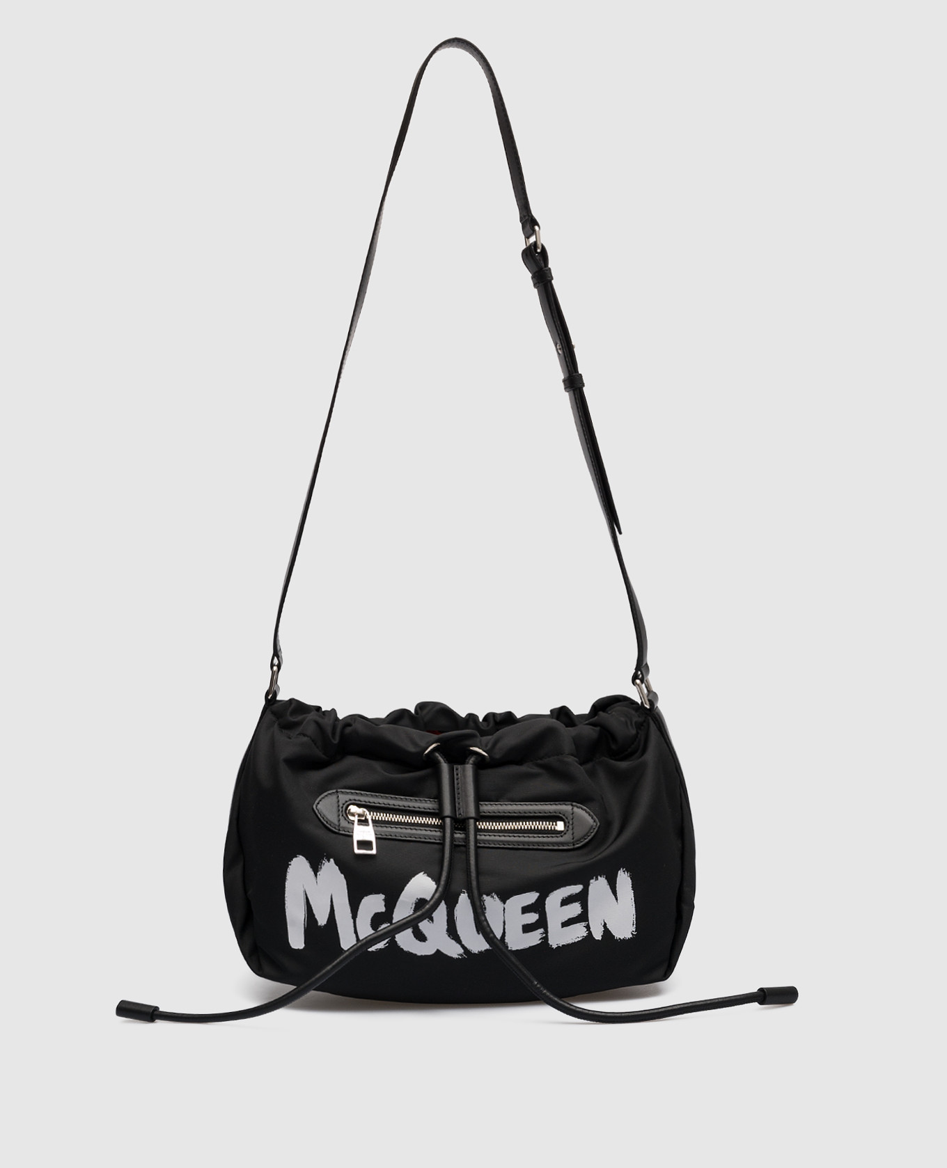 

Черная сумка-кисет с логотипом Mcqueen Graffiti, Черный, Сумки через плечо