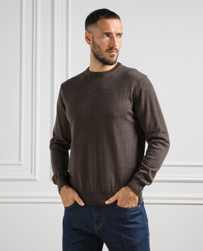 Cashmere&Whiskey Коричневий джемпер з вовни 92392