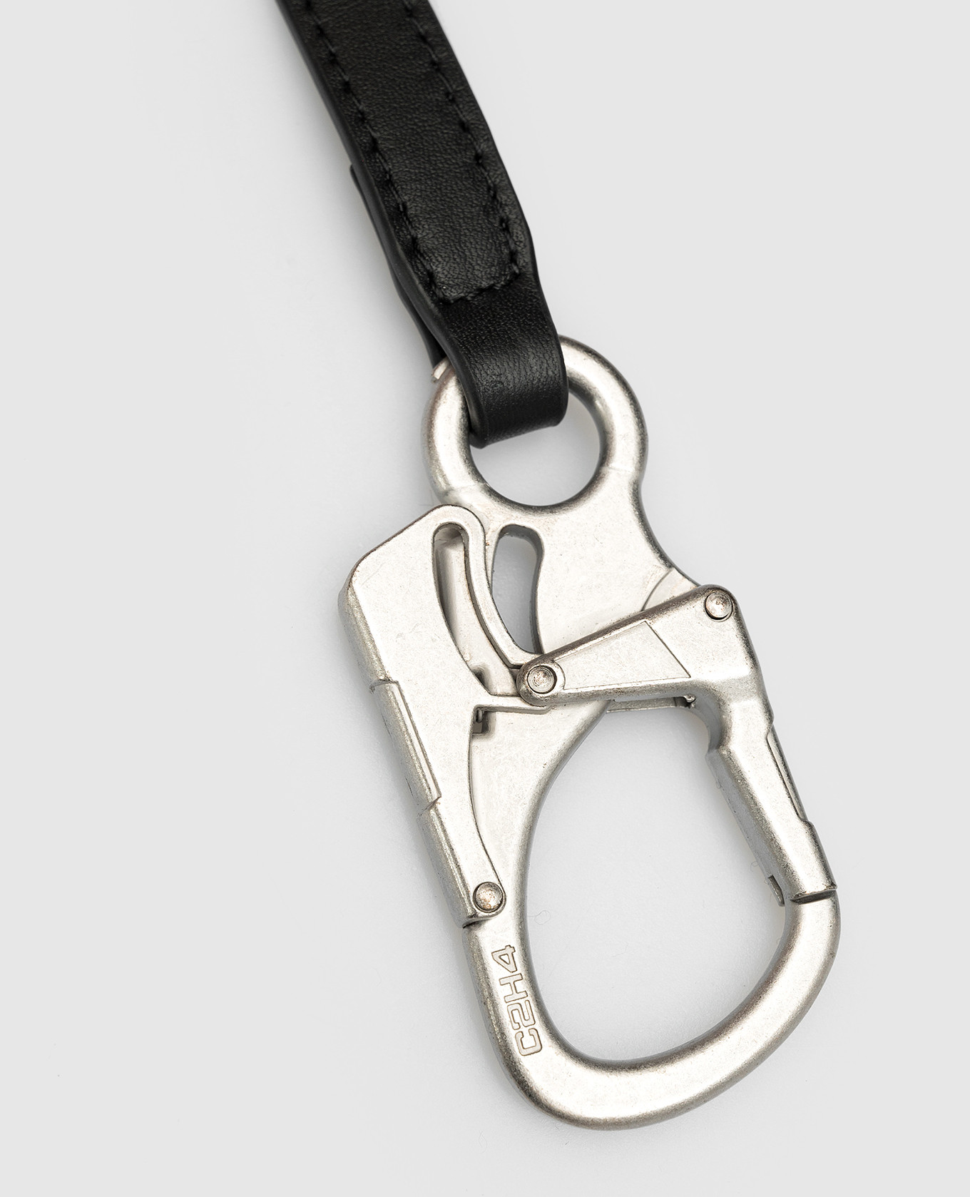 C2H4 Черная кожаная дорожная сумка с логотипом SUBG035 изображение 6