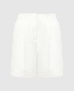 Peserico Белые шорты с леном с отворотами P04083Z05423