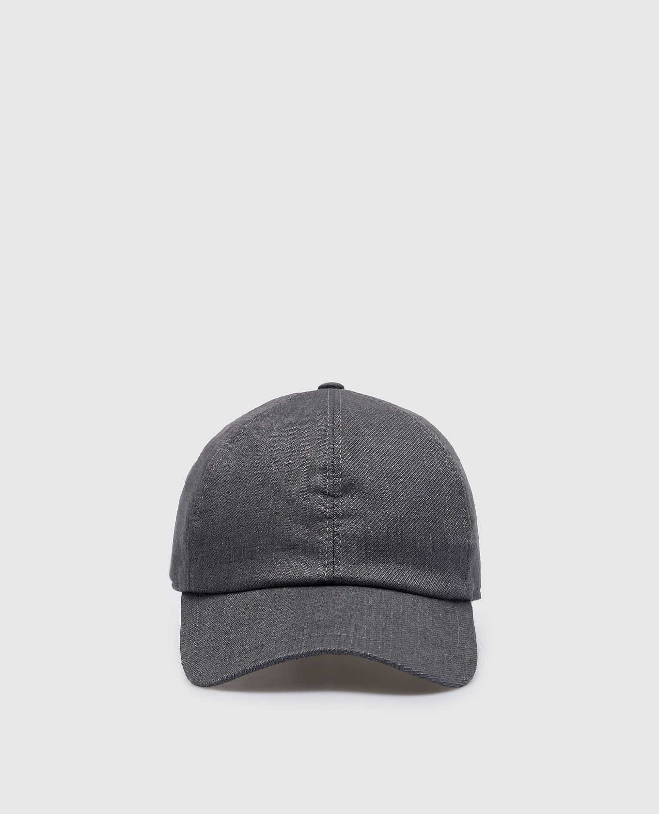 

Серая кепка с металлическим логотипом, Серый, Кепки