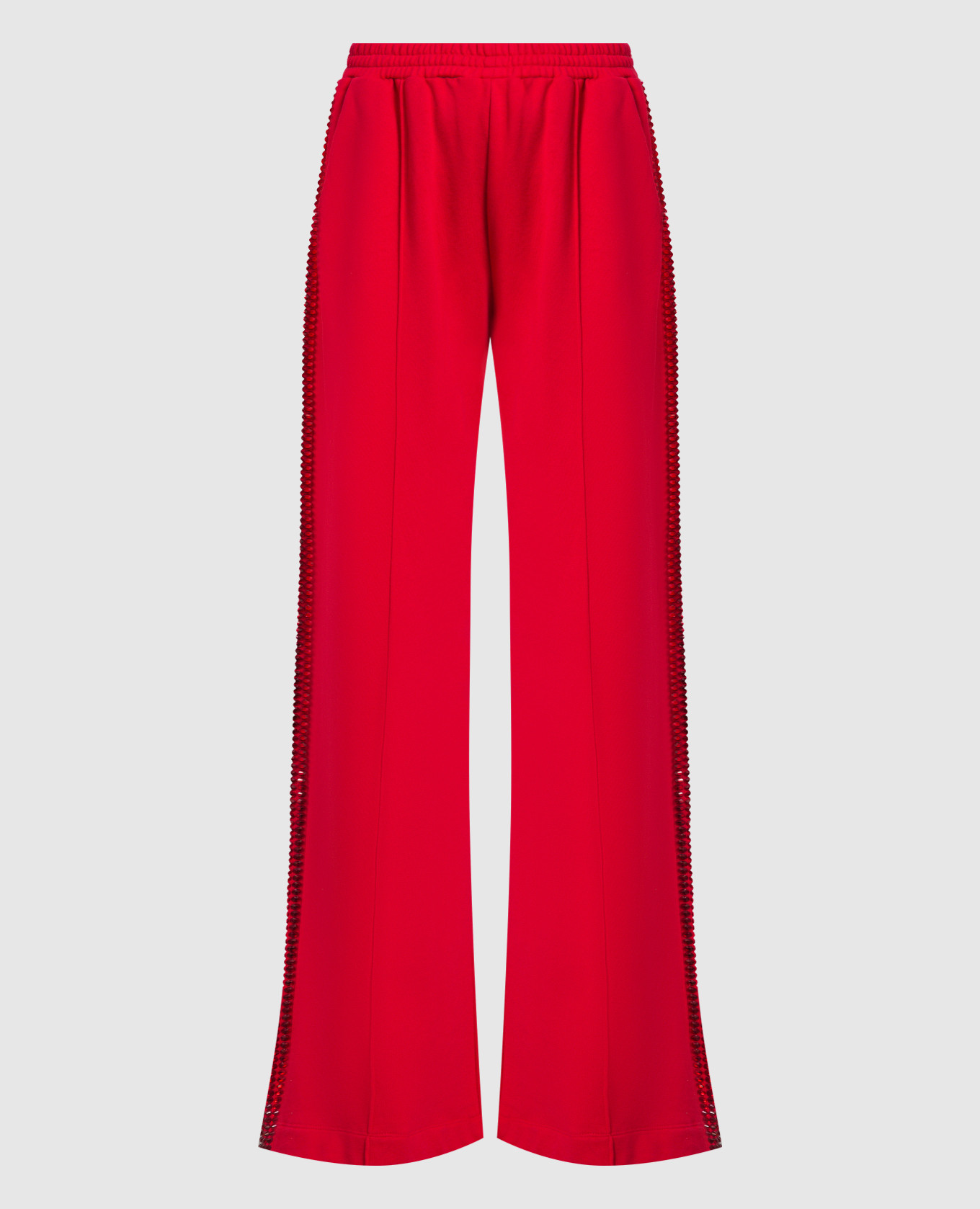 

Красные спортивные штаны с кристаллами., Красный, Спортивные брюки