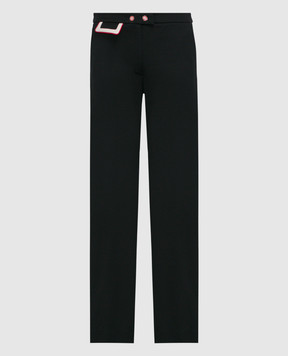 Casablanca Черные брюки с меловым логотипом WF23JTR12601
