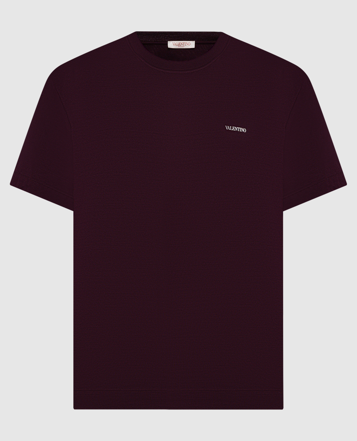 Burgundy t-shirt with logo print