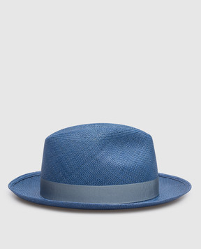 Borsalino Синій солом'яний капелюх Federico 140228