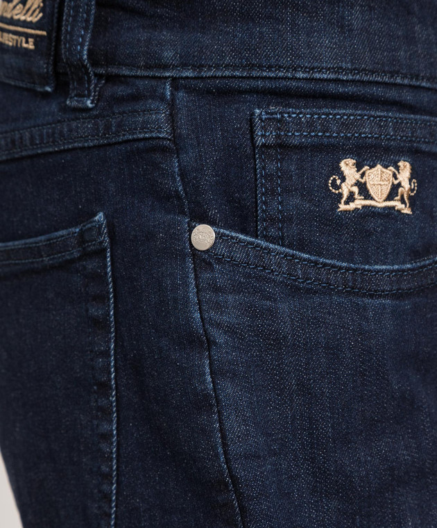Enrico Mandelli Сині джинси з вишивкою логотипу 0MIAMI5052 зображення 5