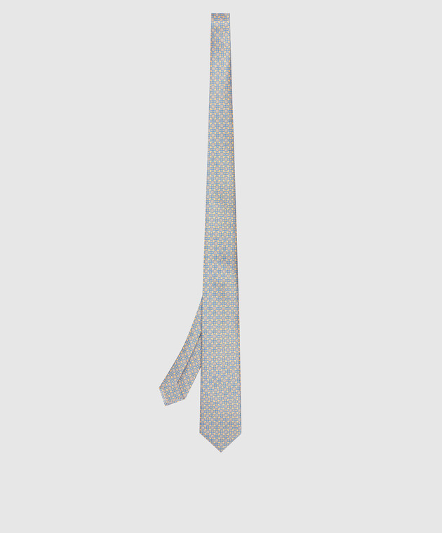 Stefano Ricci Дитячий шовковий набір з краватки та хустки-паші в геометричним малюнком. YDH35025 зображення 3