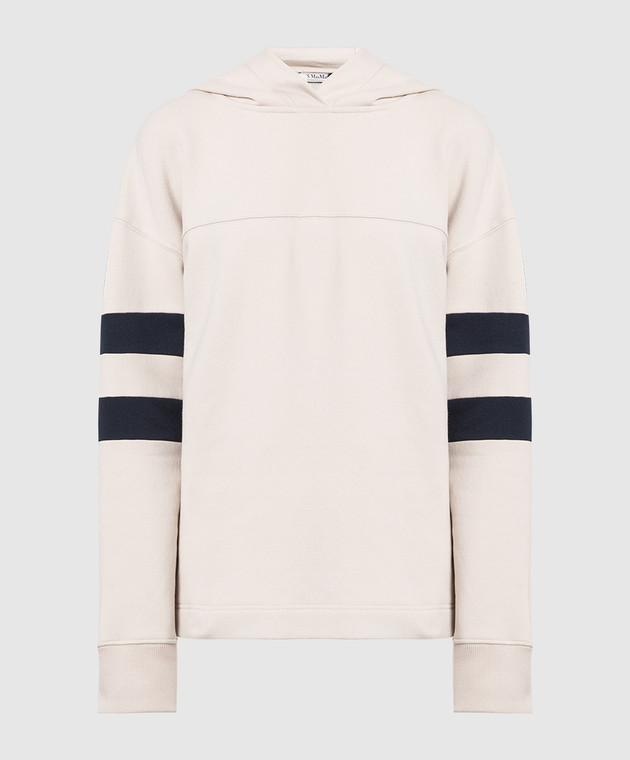 Max Mara MAGNETE beige hoodie with contrasting inserts MAGNETE