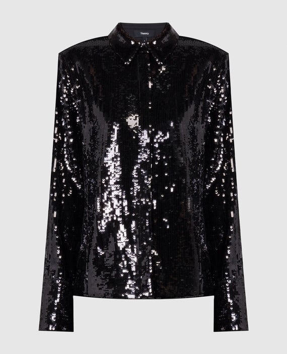 Black blouse with sequins