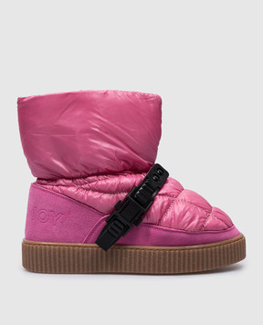 Khrisjoy Детские розовые дутые ботинки Puffer на меху KT0P06N0046