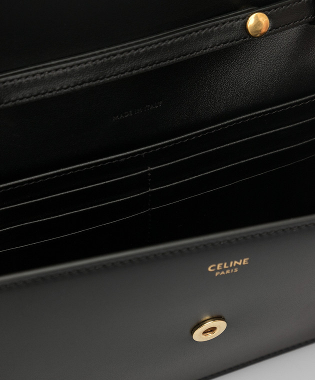 Celine Черная кожаная сумка 10F823CQR изображение 4