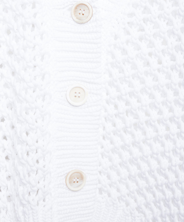 Brunello Cucinelli Белый кардиган M8E367516 изображение 5