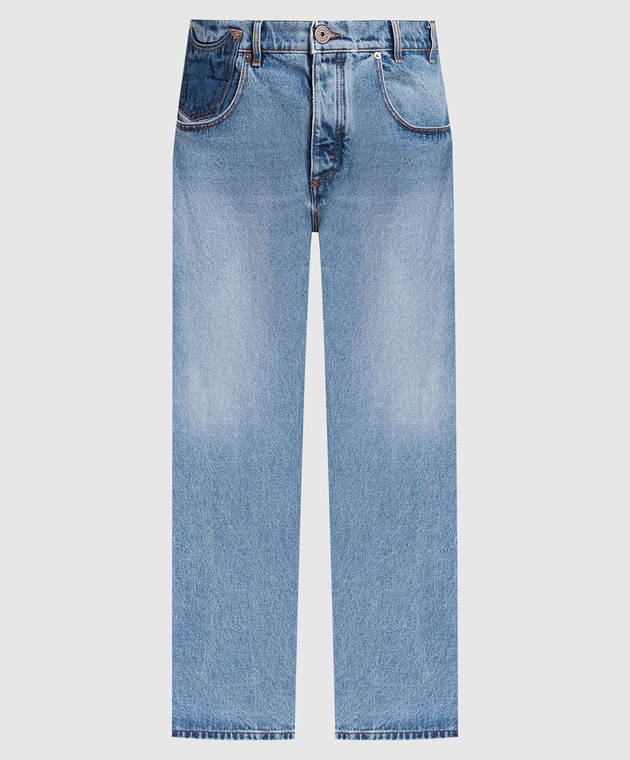 Balmain Blue jeans with a distressed effect BH1ML062DD65