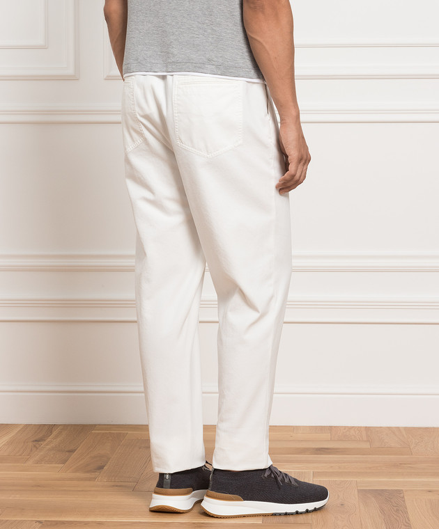 Brunello Cucinelli Білі штани MP52DS2090 зображення 4